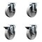 Service Caster 5'' Semi Steel Wheel Swivel Top Plate Caster Set with 2 Posi Brakes, 4PK SCC-20S514-SSS-2-PLB-2 - alternate 1